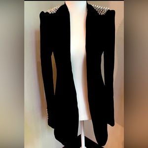 Zara studded shoulder blazer size small